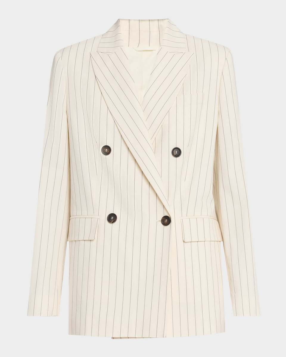 Pinstripe Double-Breasted Jacket